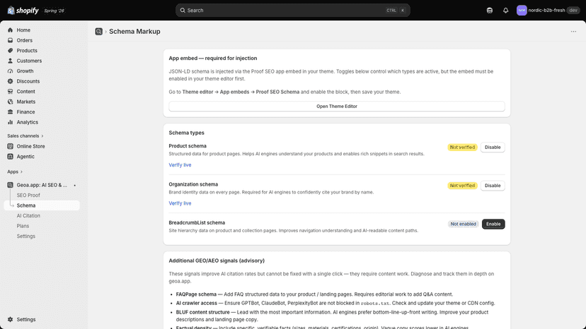 Schema - Geoa.app: AI SEO & AEO on Auto