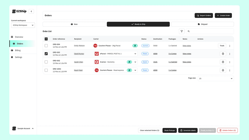 Manage Your Orders