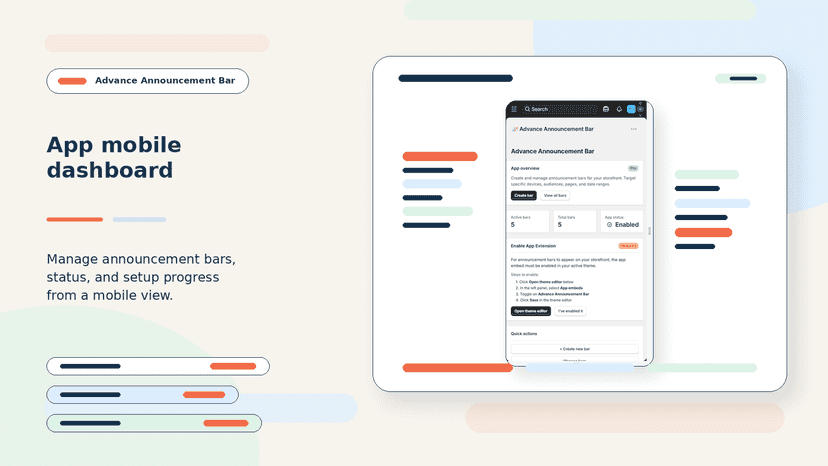 App mobile dashboard