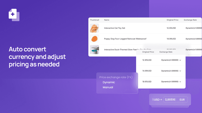 Auto convert currency and adjust pricing as needed