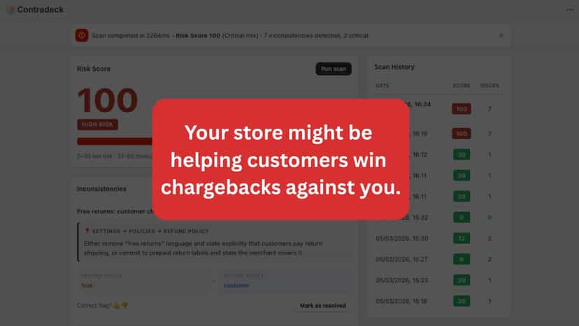 protect your store customers chargeback agains you