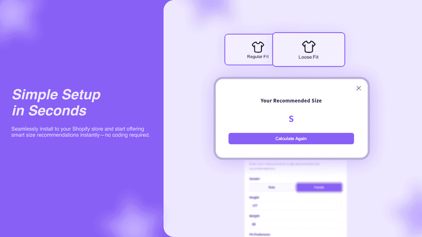 Easy Shopify setup with smart size recommender and fit guide