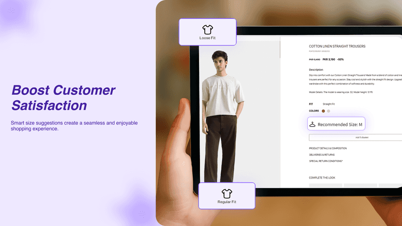 Smart size suggestions for better fit and improved experience