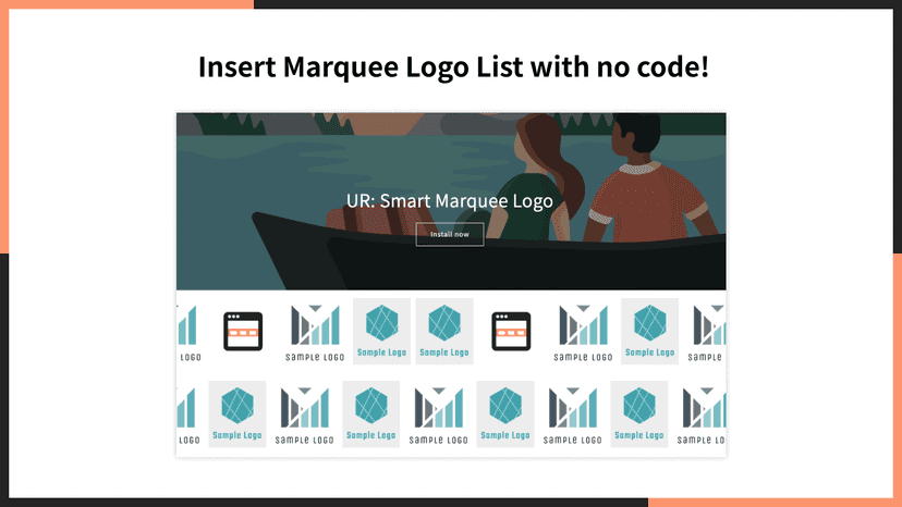 Insert "Marquee Logo List" with no code.