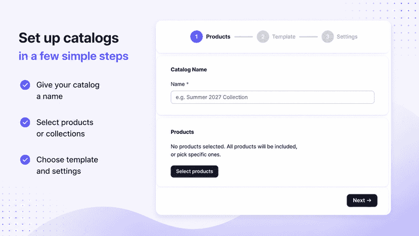 Create catalog