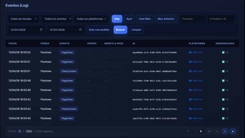 Eventos logs