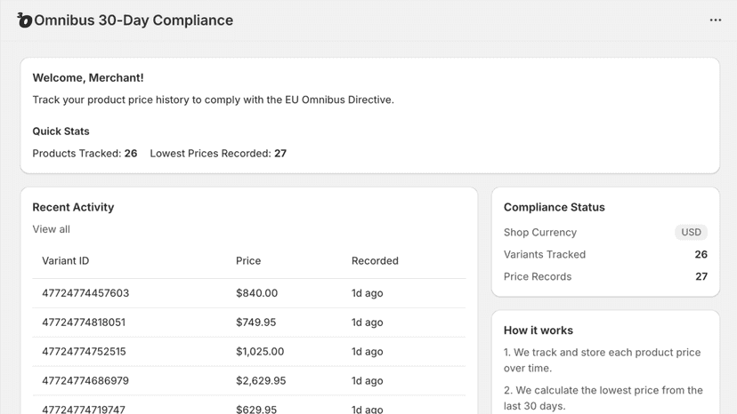 Omnibus app admin interface