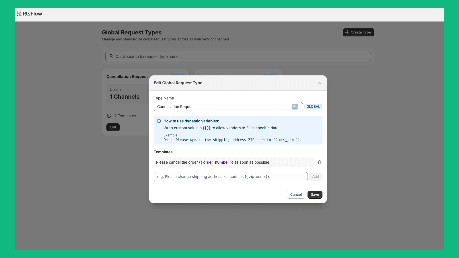 Global Request Types