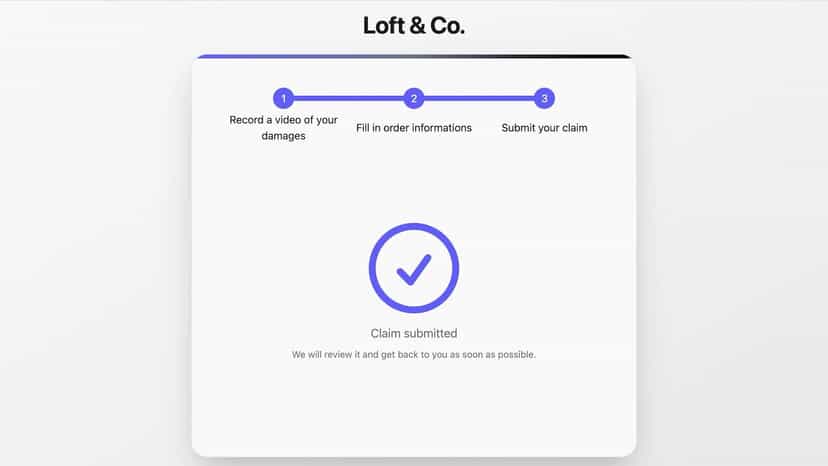 Return portal confirmation