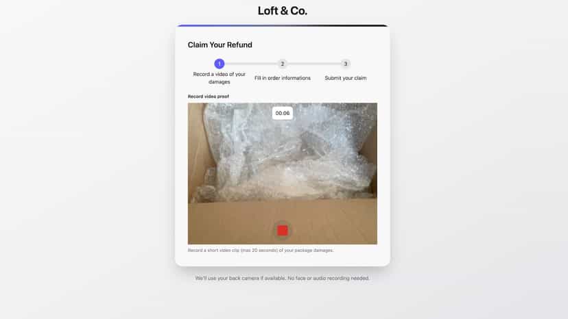 Return portal with deepfake protection