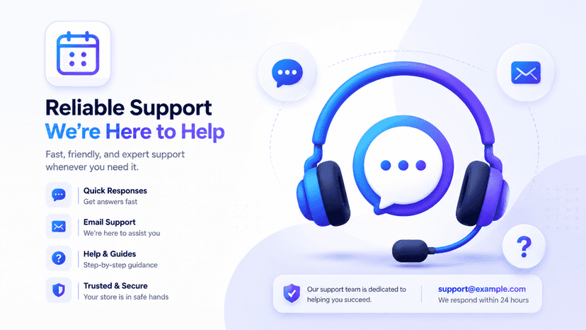 Theme scheduler support dashboard with live chat assistance