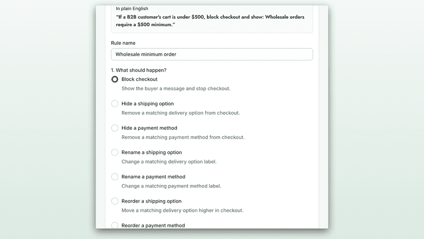 No-code visual rule builder
