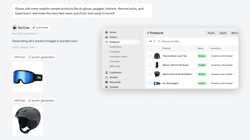 Product creation and store updates by Skywork AI