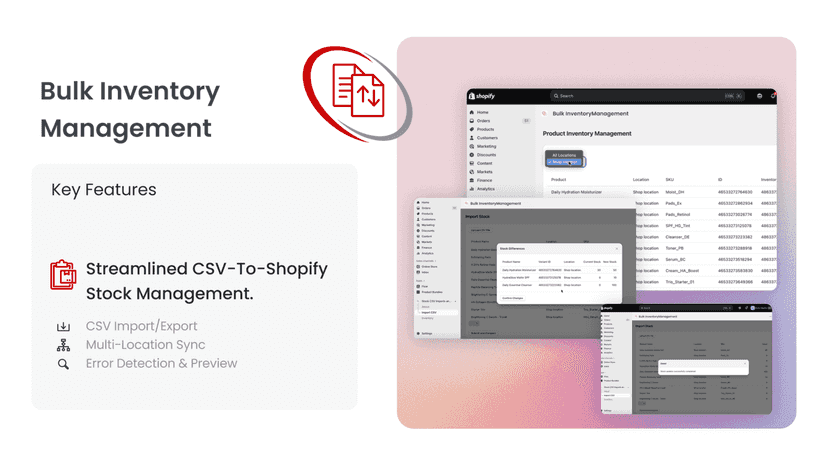 Import and Export stock and manage easily