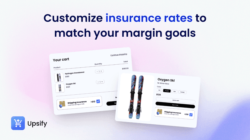 Merchant-defined insurance rate settings