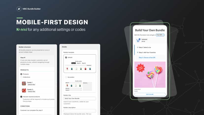Mobile-first design, no need for any additional settings or code