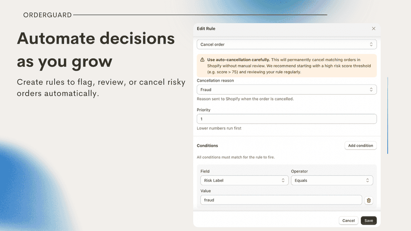 Automate decisions as you grow
