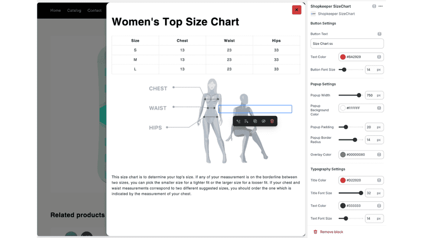 Store Frontend Customise sideslide
