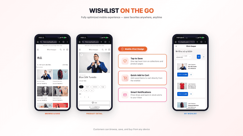 Fully optimized mobile experience โ save favorites anywhere