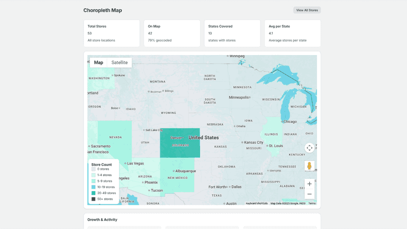 Storetrail Choropleth Map