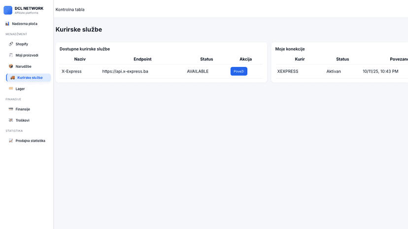 Easily create and manage shipments via integrated couriers.