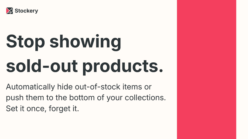 Stop showing sold-out products.
