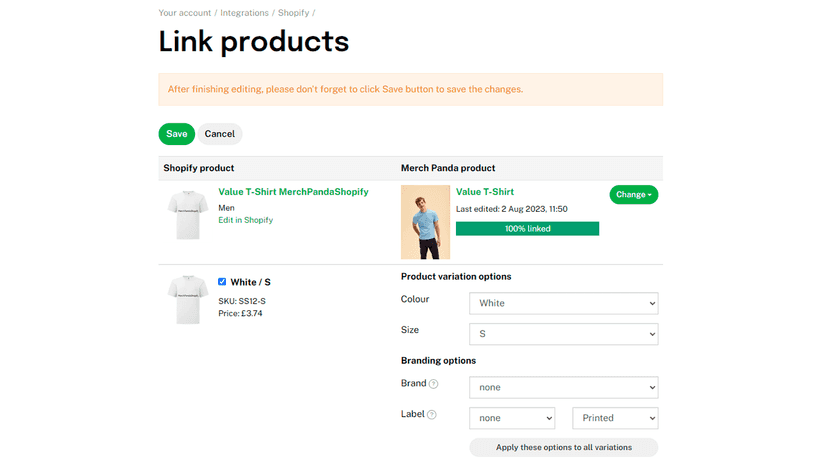 Link products