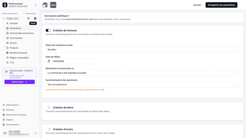 Configurez les flux qui vous correspondent