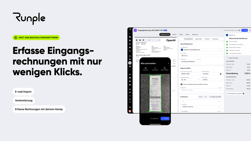 Erfasse Eingangsrechnungen mit nur wenigen Klicks