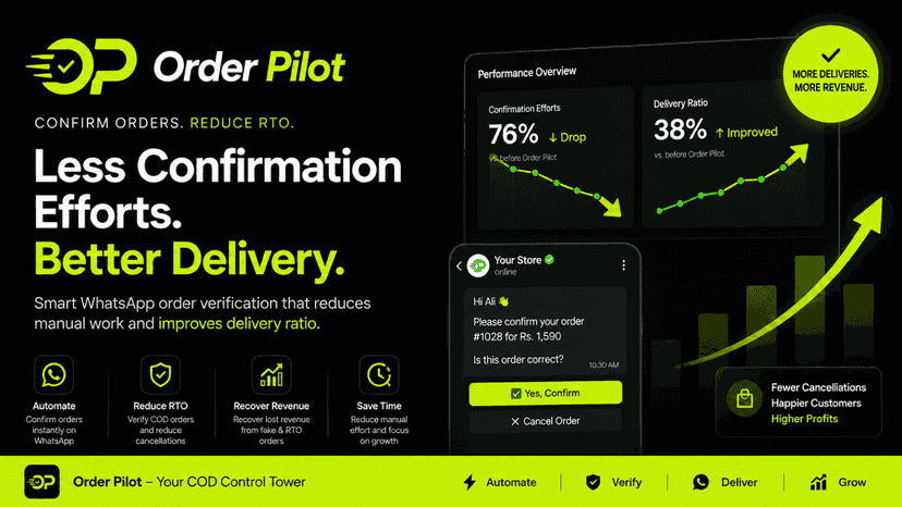 Order Pilot Less effort better delivery