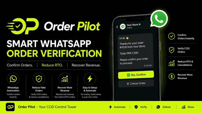 Order Pilot - Smart Whatsapp COD Verfication