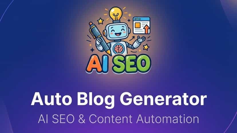 AI-powered blog generator interface showing SEO optimization