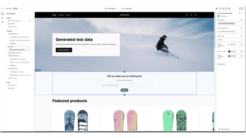 editing theme app extension searchbar