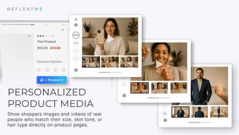 Show real people that mirror your shoppers and build trust!