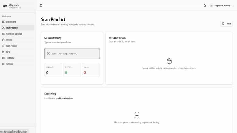 Scan products to pack and fulfill orders accurately