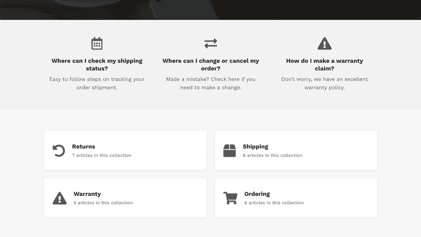 Help center Collections Index