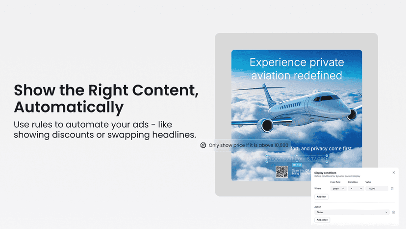 Show the right content, automatically