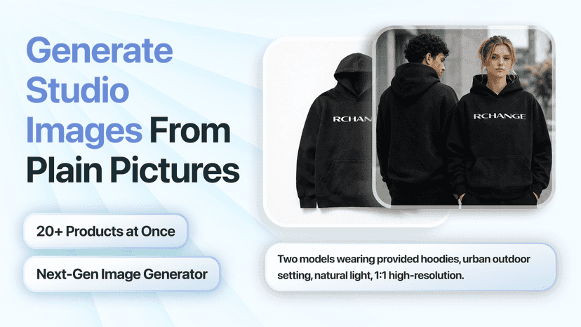 Generate AI product images in bulk from existing product photos