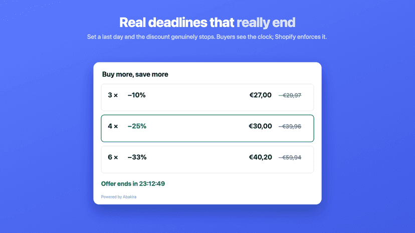 Real deadlines that really end