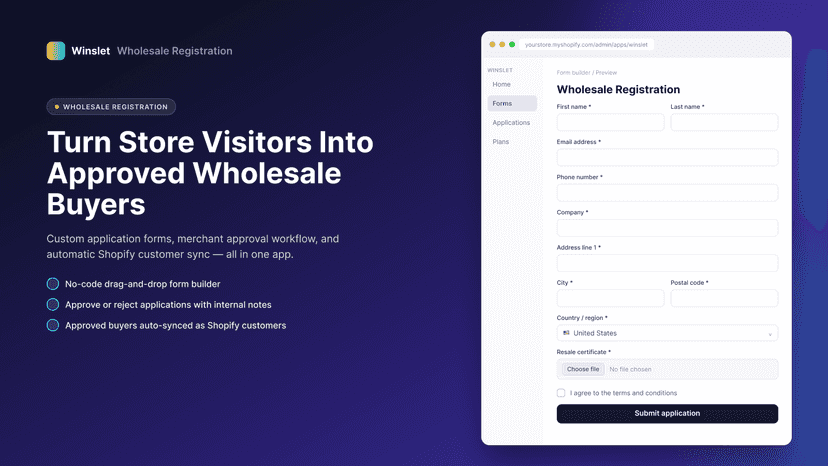 Turn Store Visitors Into Approved Wholesale Buyers