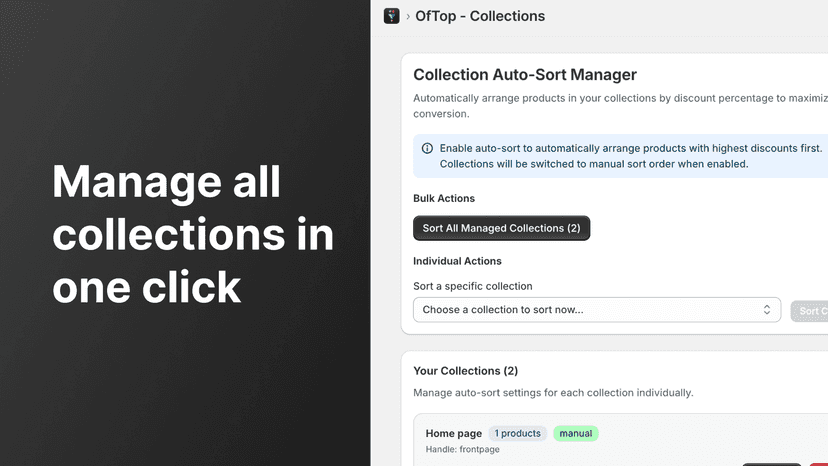 Manage all collections in one click
