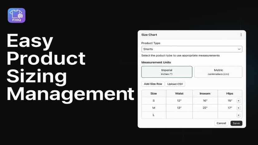 Easy Product Sizing Management