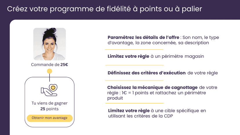 Créez votre programme de fidélité à points ou à palier