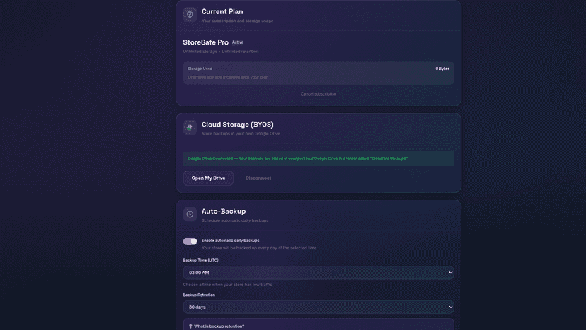 Settings Screen