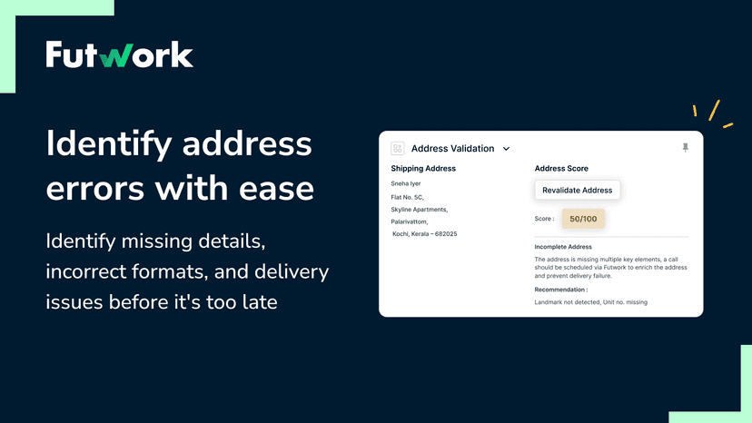 Identify missing details, incorrect formats and delivery issues