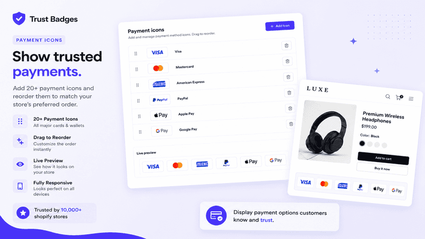 Show trusted payments