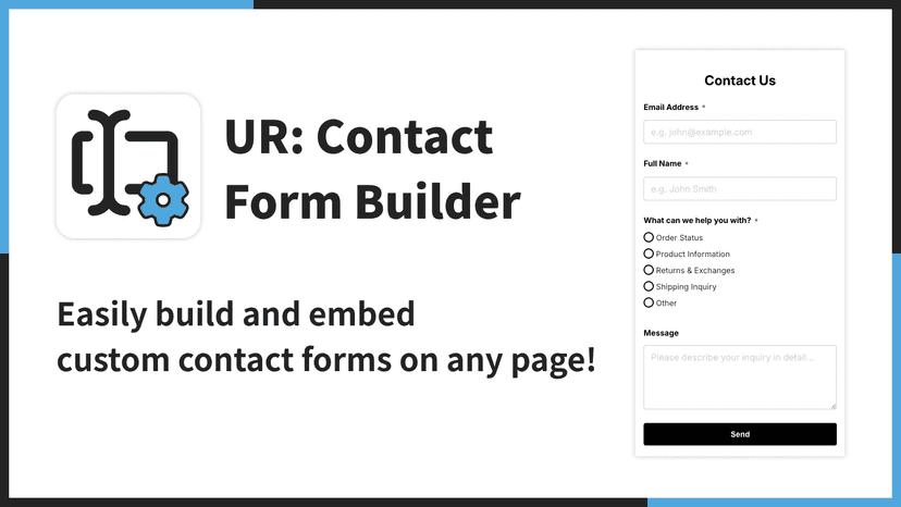 Easily create and embed customizable contact forms!