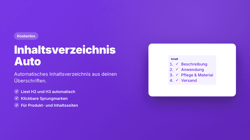 Inhaltsverzeichnis Startbild mit Funktionsübersicht