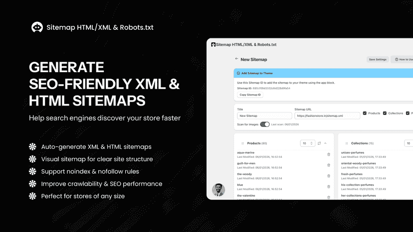 HTML sitemapper & XML sitemaps