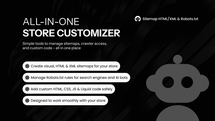 XML sitemap.xml & robots.txt generator for shopify